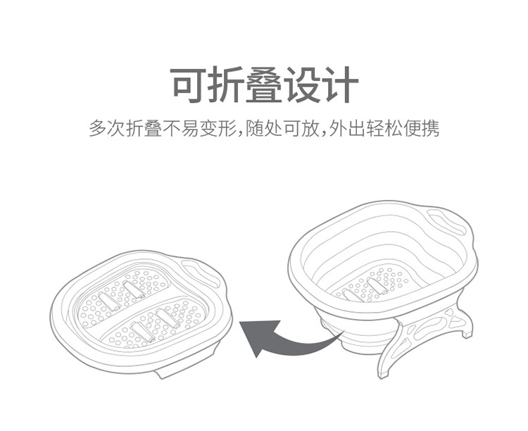 家用手提便携足浴盆多功能折叠家用洗脚盆加厚保温泡脚桶详情图7