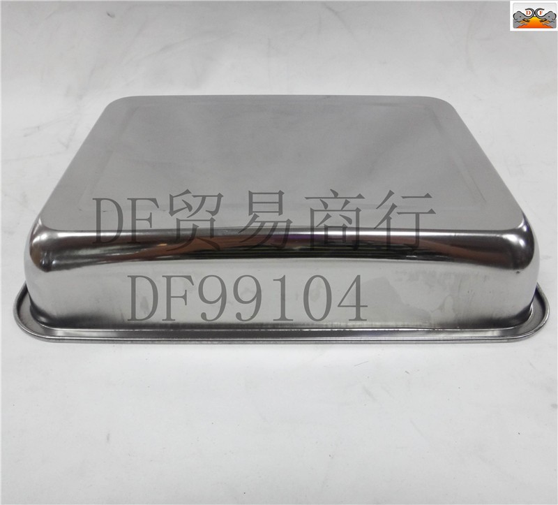 DF99104方盘不锈钢托盘家用长方形烧烤盘商用盘子菜盘平底肠粉水饺深浅盘DF TRADING HOUSE详情4