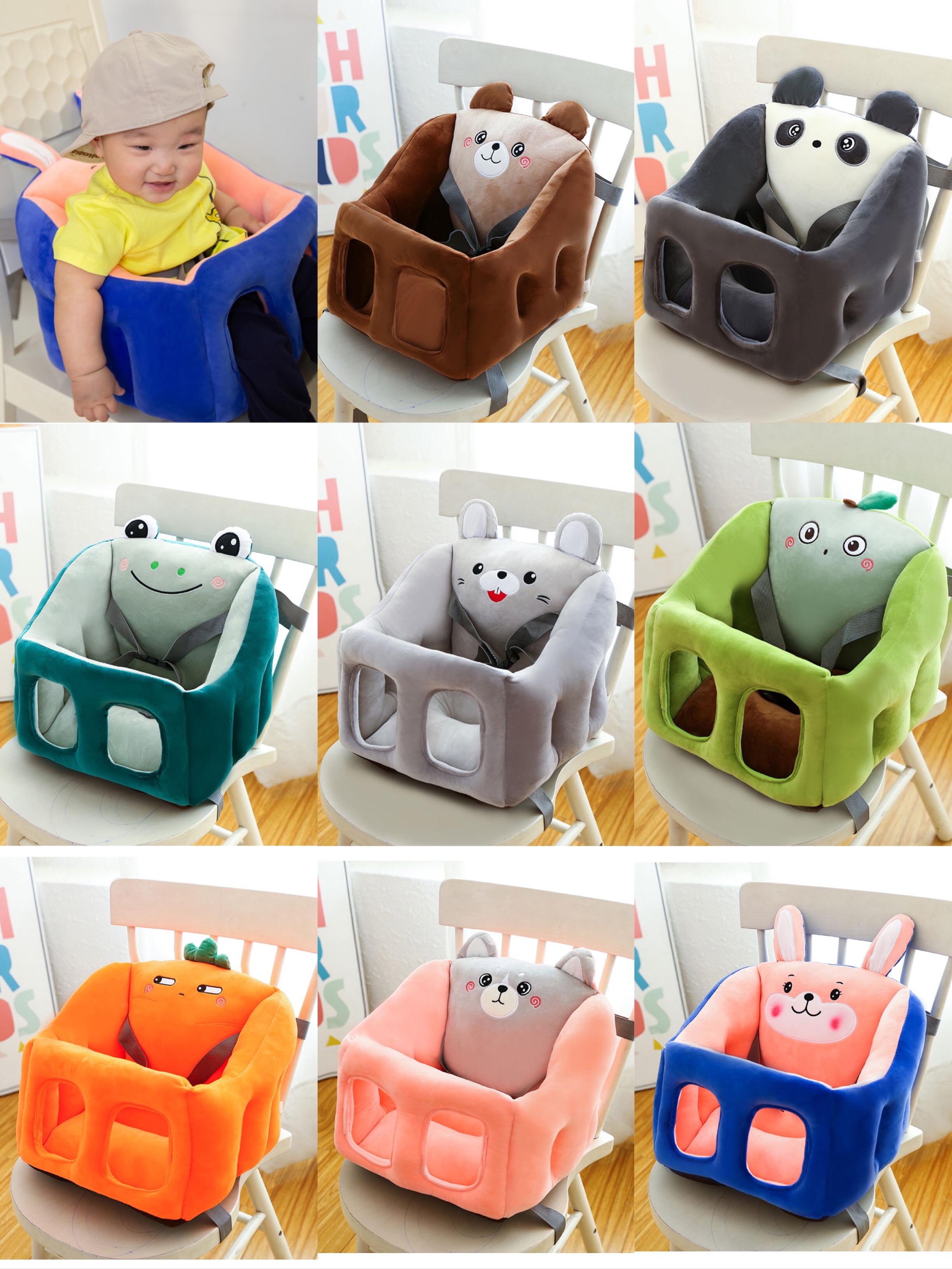 Baby sitting training chair, a 6-month-old baby sitting magic tool, portable high chair, children's small sofa seat, anti-drop detail image 1