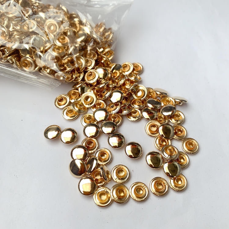 工厂直销金属铆钉 规格齐全3mm-18mm子母帽钉 防锈单双面黄铜撞钉详情图4