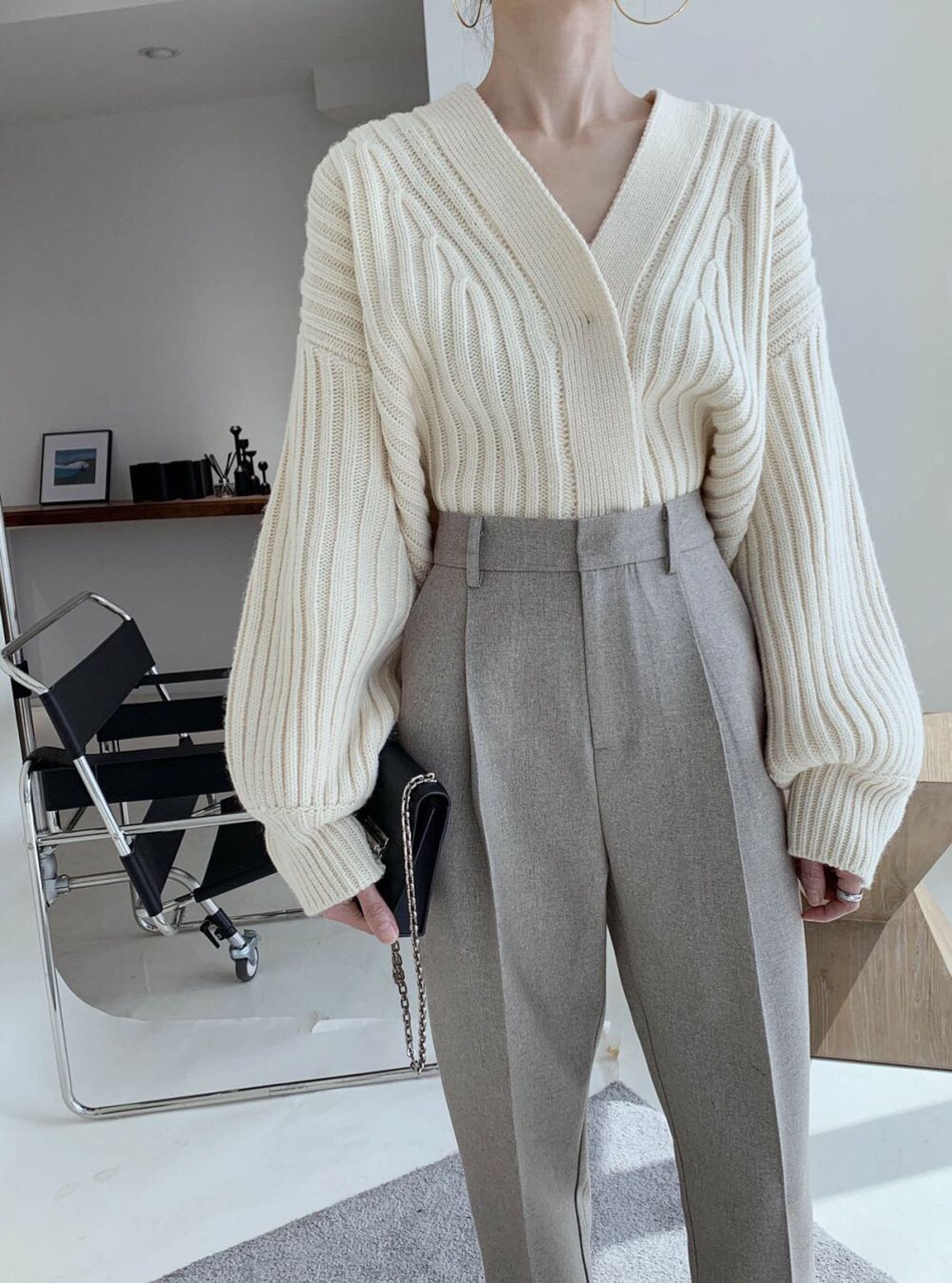 Warm Vertical Strip Sweater