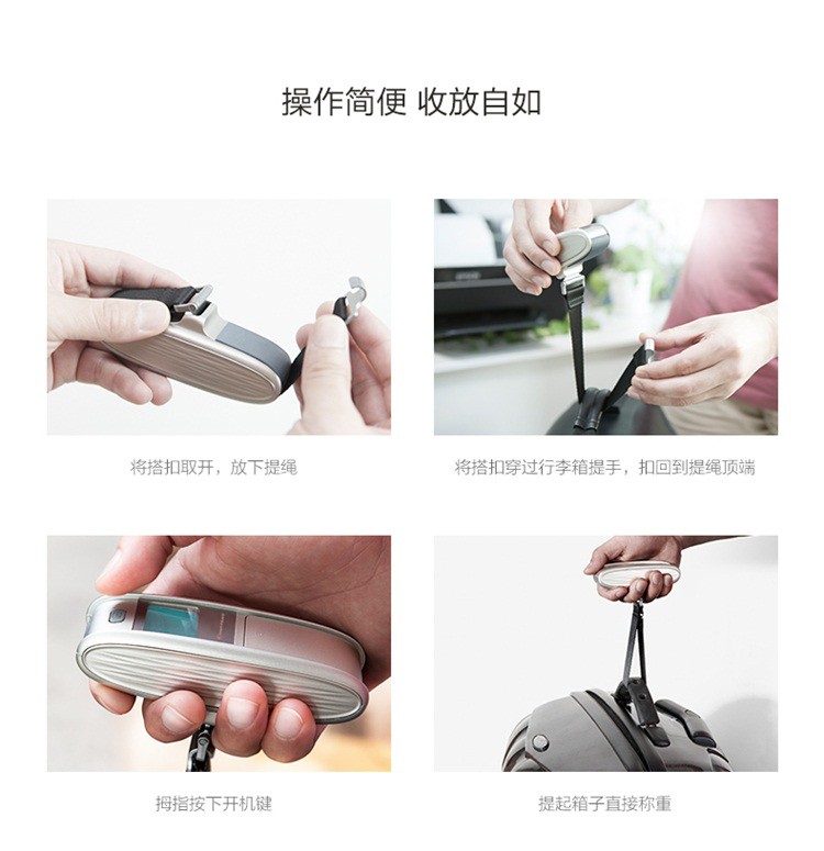 14192-733E Amazon best-selling high-end 50KG portable hand-held scale with luminous function, luggage scale, express electronic scale, export for foreign trade detail image 6