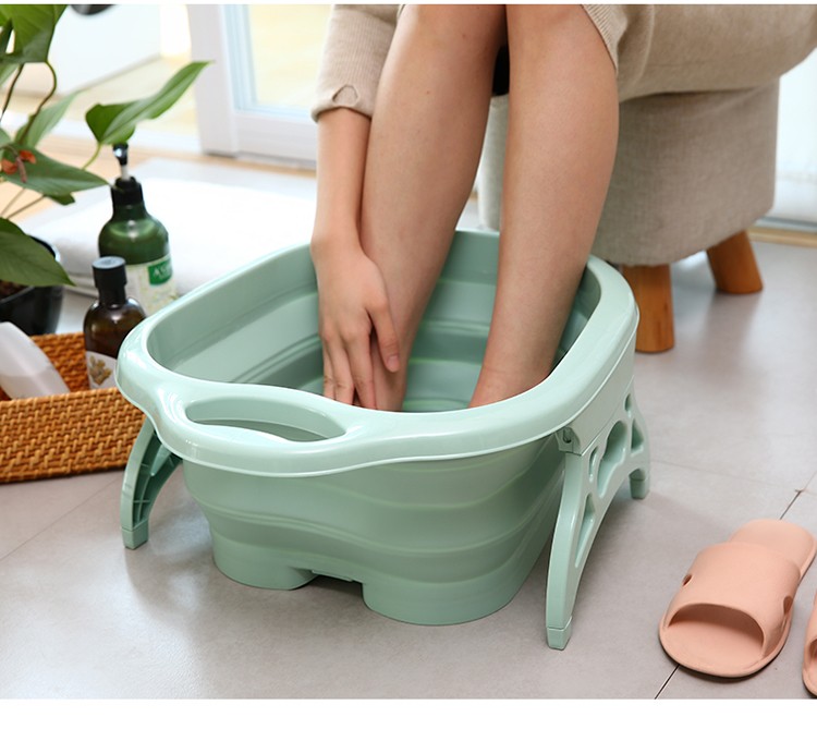 家用手提便携足浴盆多功能折叠家用洗脚盆加厚保温泡脚桶详情图9