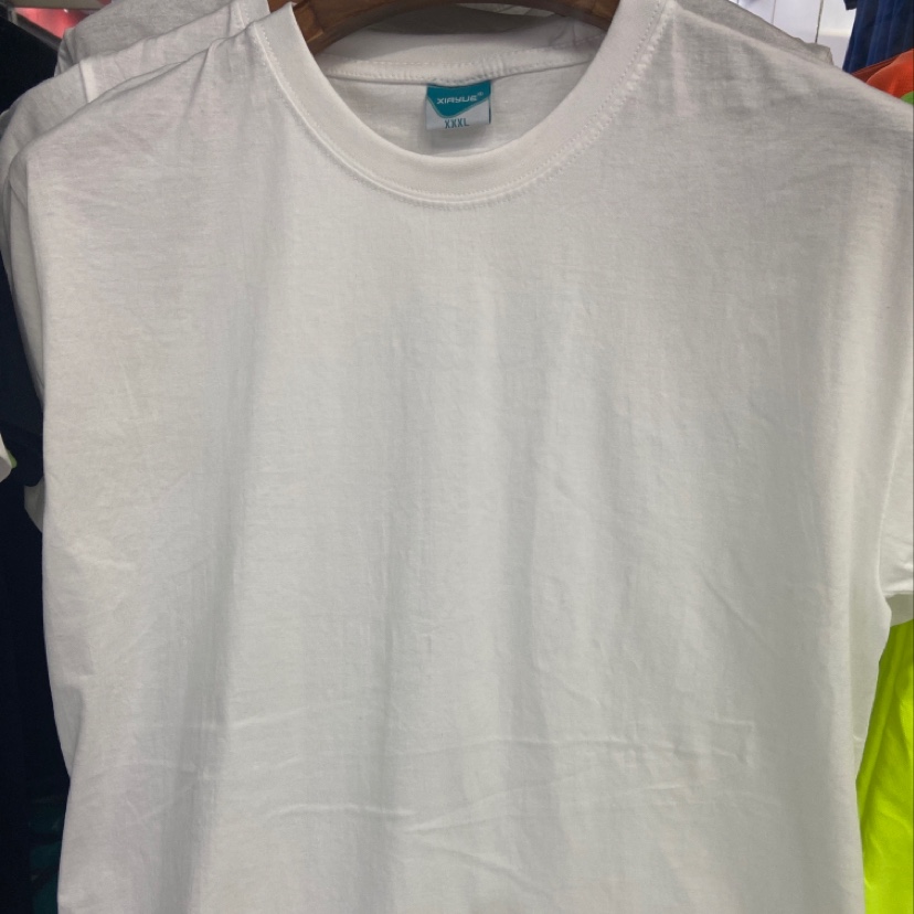 Xia Yue factory direct selling 200g white combed cotton round neck short-sleeved T-shirts and cultural shirts for men and women thumbnail