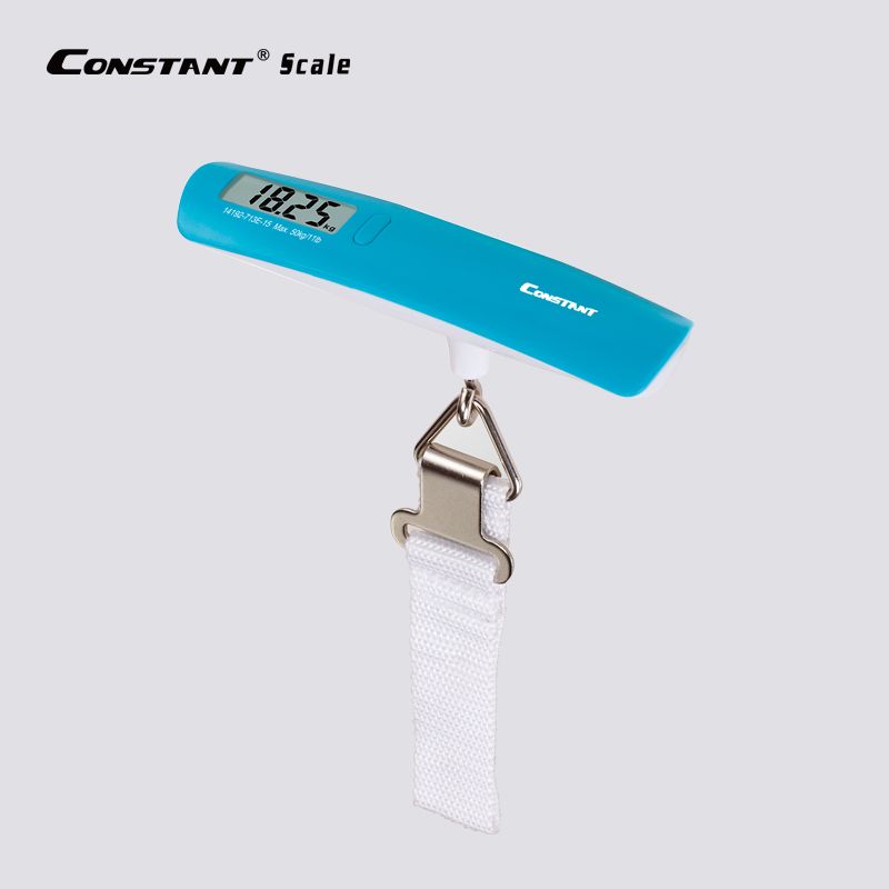 14192-713E Portable electronic luggage scale, 50kg multi-color long strip portable luggage scale, high-quality for foreign trade