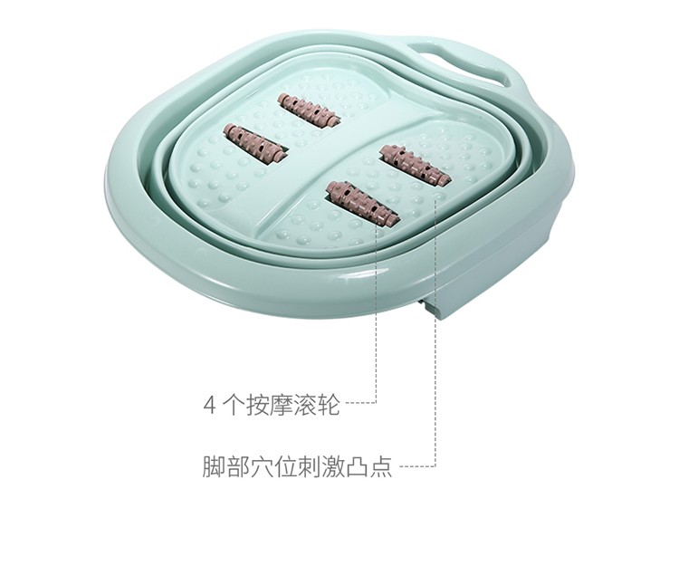 家用手提便携足浴盆多功能折叠家用洗脚盆加厚保温泡脚桶详情图8