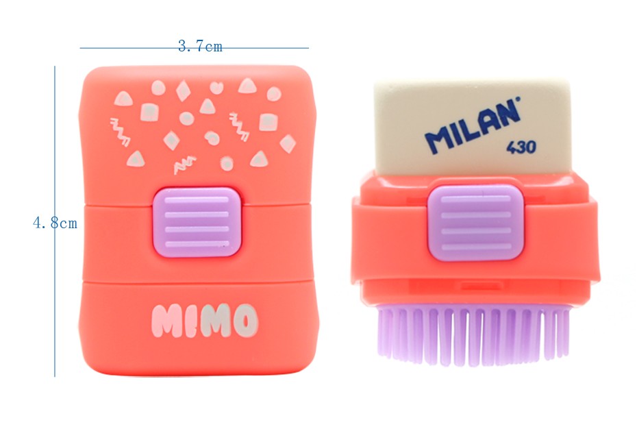西班牙MILAN  橡皮擦带刷MIMO小怪兽 橡皮清洁刷二合一 4901116MI详情图14