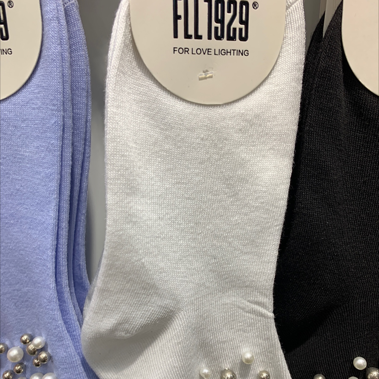 Zhu Zhu socks are white
