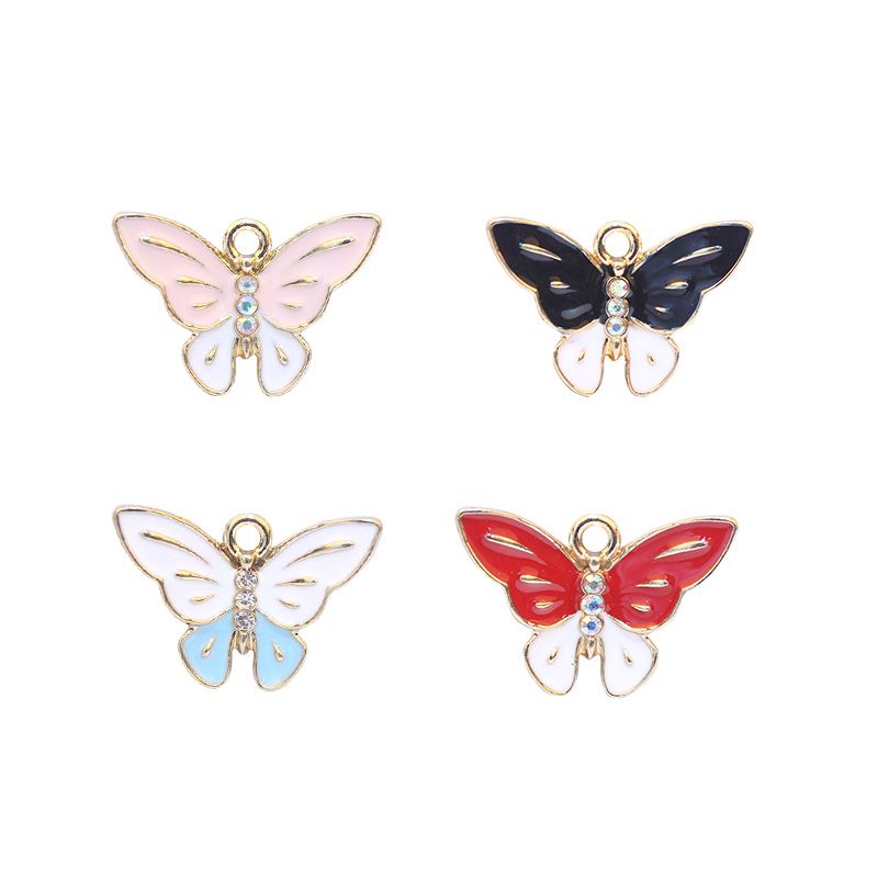 Diy accessories diy accessories personality oil alloy butterfly small pendant simple key ring earrings pendant ornaments thumbnail