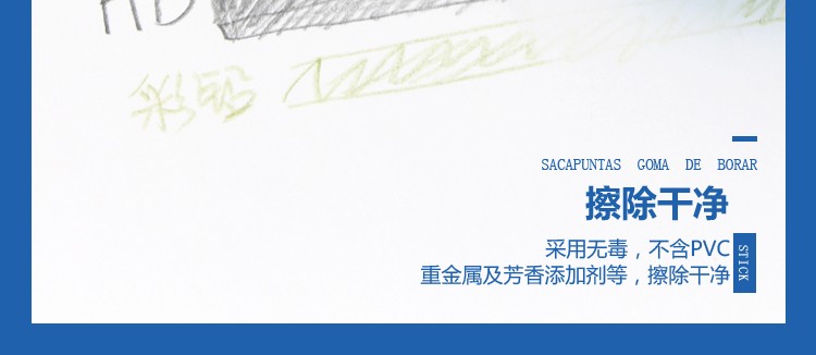 西班牙MILAN米兰 2合1橡皮卷笔刀推动式笔形棒条橡皮檫 4702116详情图12