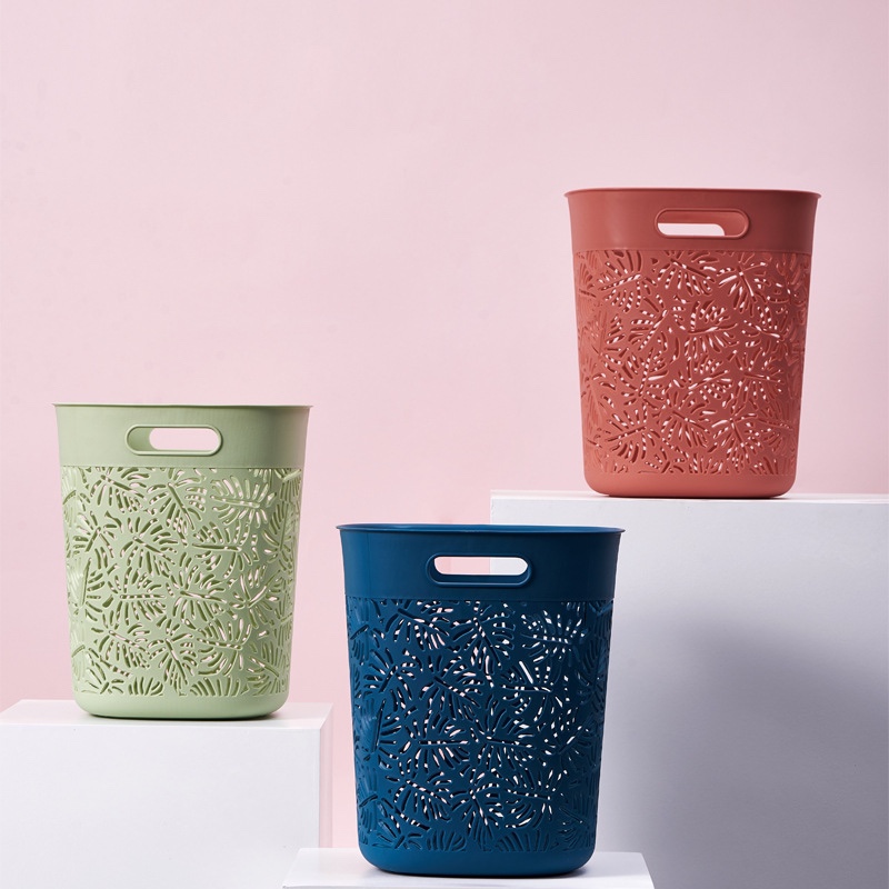Household sorting rubbish bin Large plastic creative toilet kitchen pressure ring no lid rubbish bin living room rubbish bin thumbnail