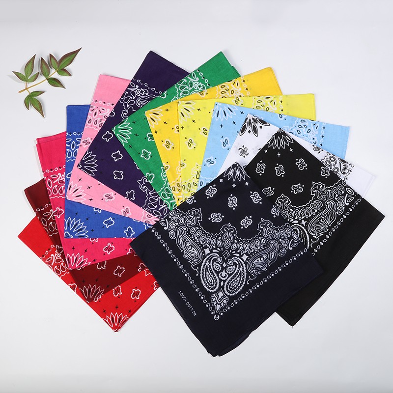 Hao Hao Headscarf Manufacturers Directly For Europe And The United States Men And Women Outdoor Sports Headscarf Hip-Hop Hip-Hop Cotton Double Cashew Nut Square Wholesale Magic Headscarf undefined