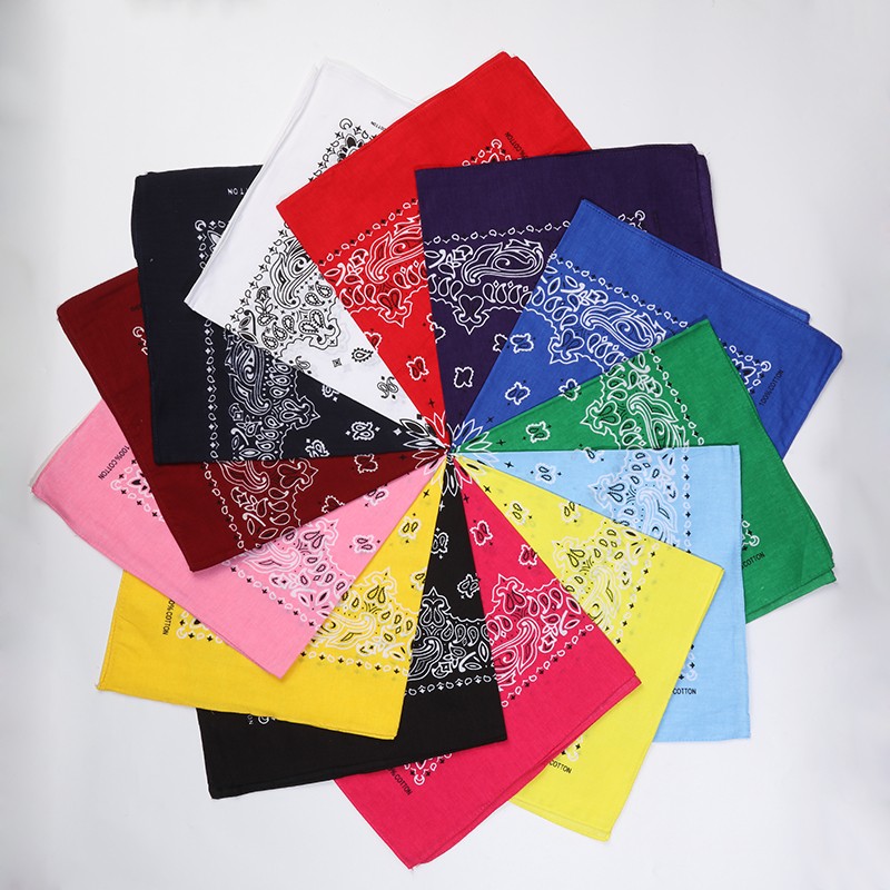 Hao Hao Headscarf Manufacturers Directly For Europe And The United States Men And Women Outdoor Sports Headscarf Hip-Hop Hip-Hop Cotton Double Cashew Nut Square Wholesale Magic Headscarf details Picture