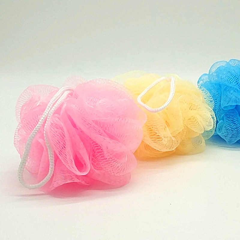 三色PVC盒沐浴花沐浴球浴擦洗澡搓澡巾浴室浴花细节图