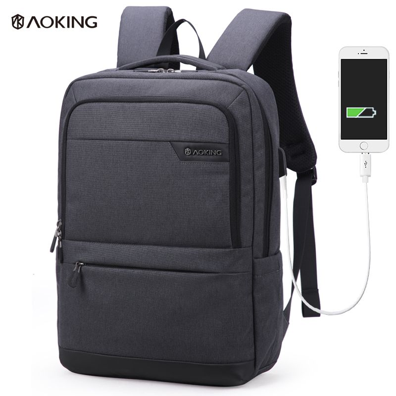 USB充电防水舒适商务背包男士学校背包带卡袋详情图1