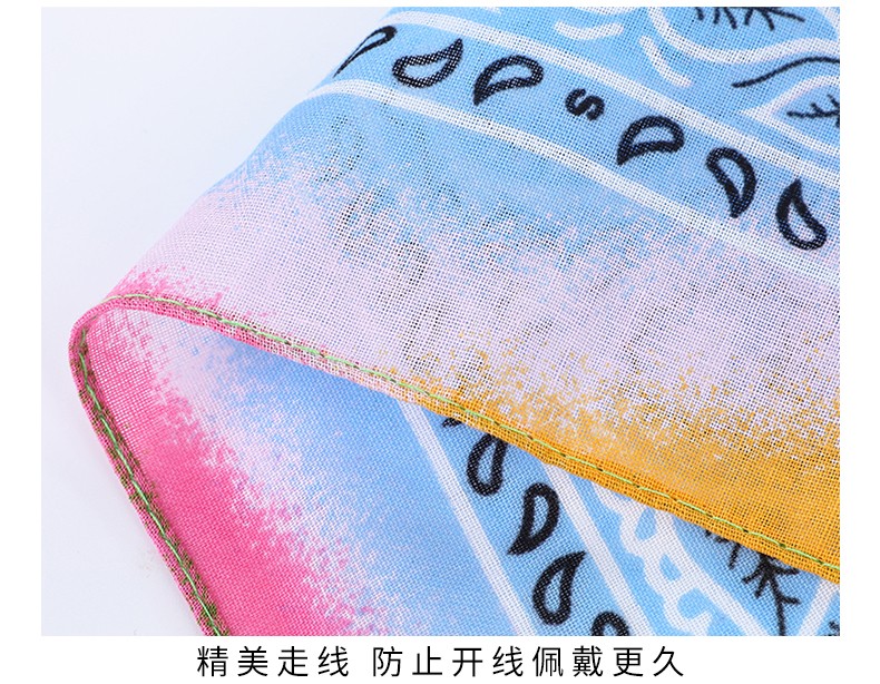 Hao Hao Headscarf Manufacturers Directly For Europe And The United States Men And Women Outdoor Sports Headscarf Street Dance Hip Hop Cotton Ribbon Small Square Wholesale Magic Headscarf undefined