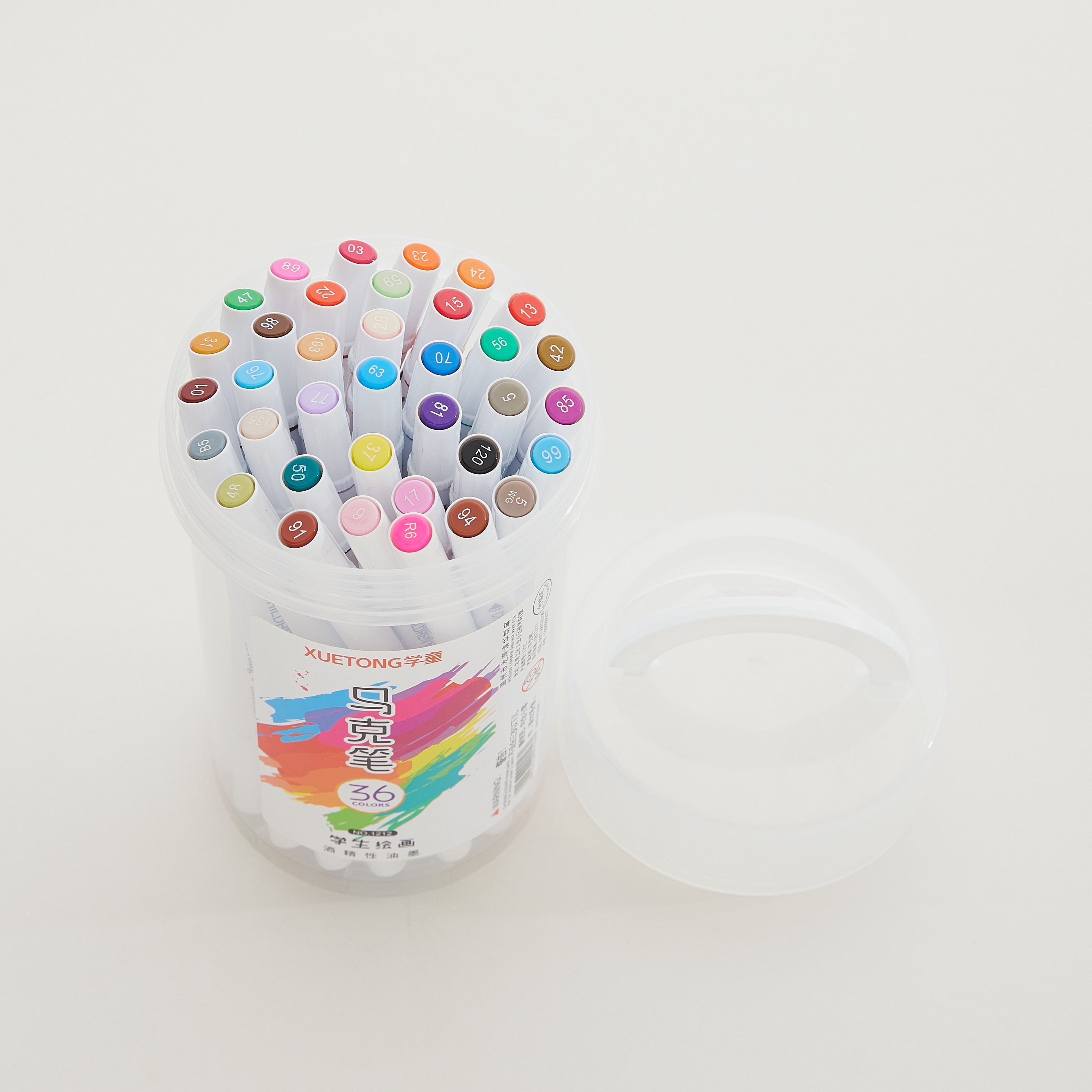 Factory Direct Sales To Students Double Head Round Pole Marker Bulk Pen Student Painting Wholesale details Picture