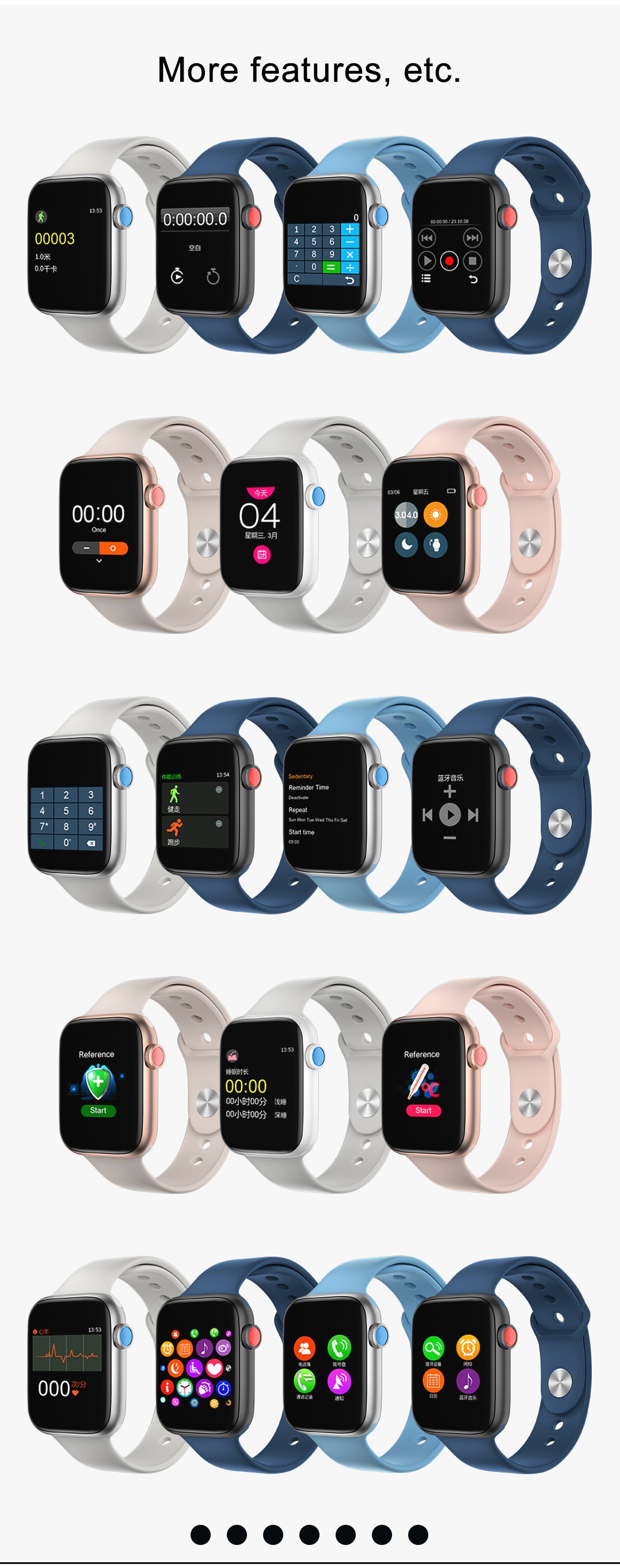 Temperature-measuring smartwatch, Bluetooth smartwatch FT80 detail image 4