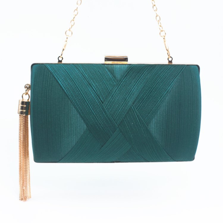 流苏晚宴包 女包丝绸宴会晚装包礼服手拿包