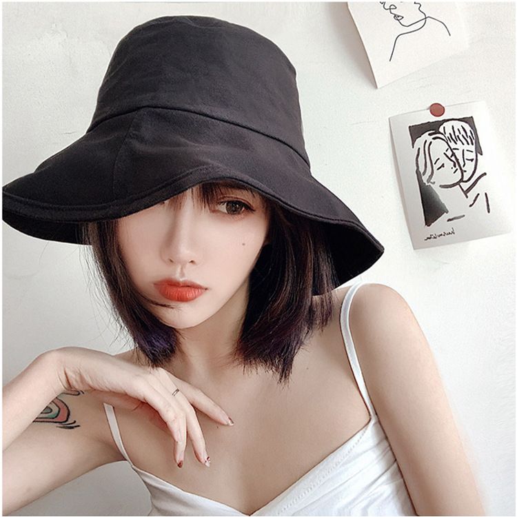 Fisherman hat Female Korean outdoor versatile sun visor Japanese sunscreen uv sun hat net red large hat thumbnail