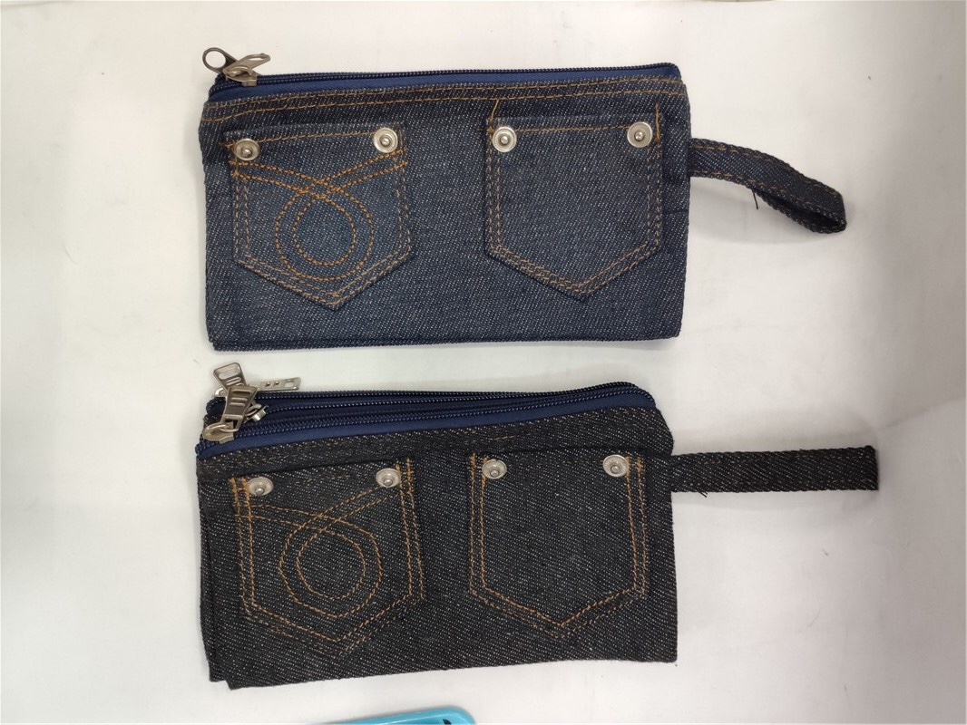 3 layer denim belt pocket pen bag