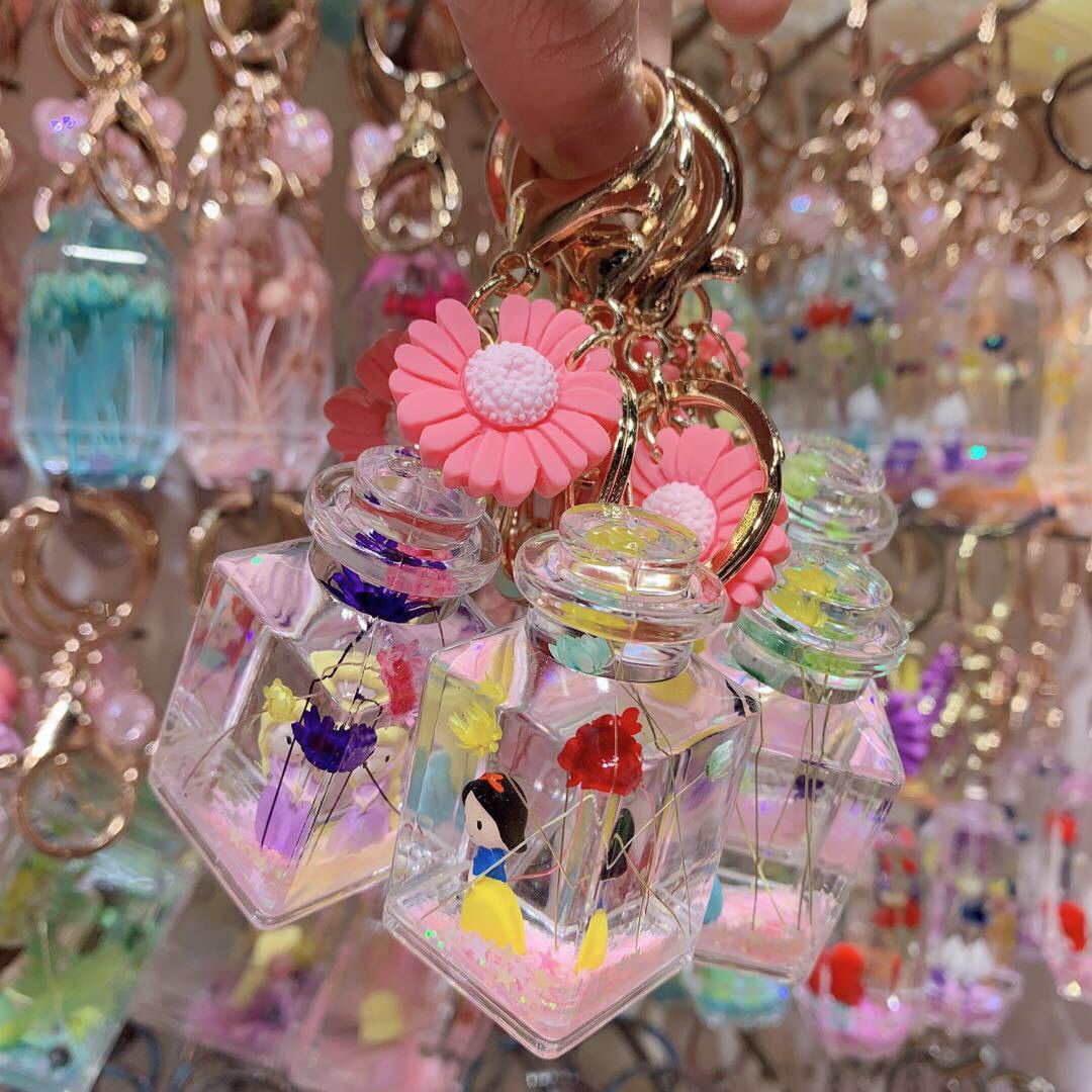 Keychain acrylic liquid cartoon details Picture