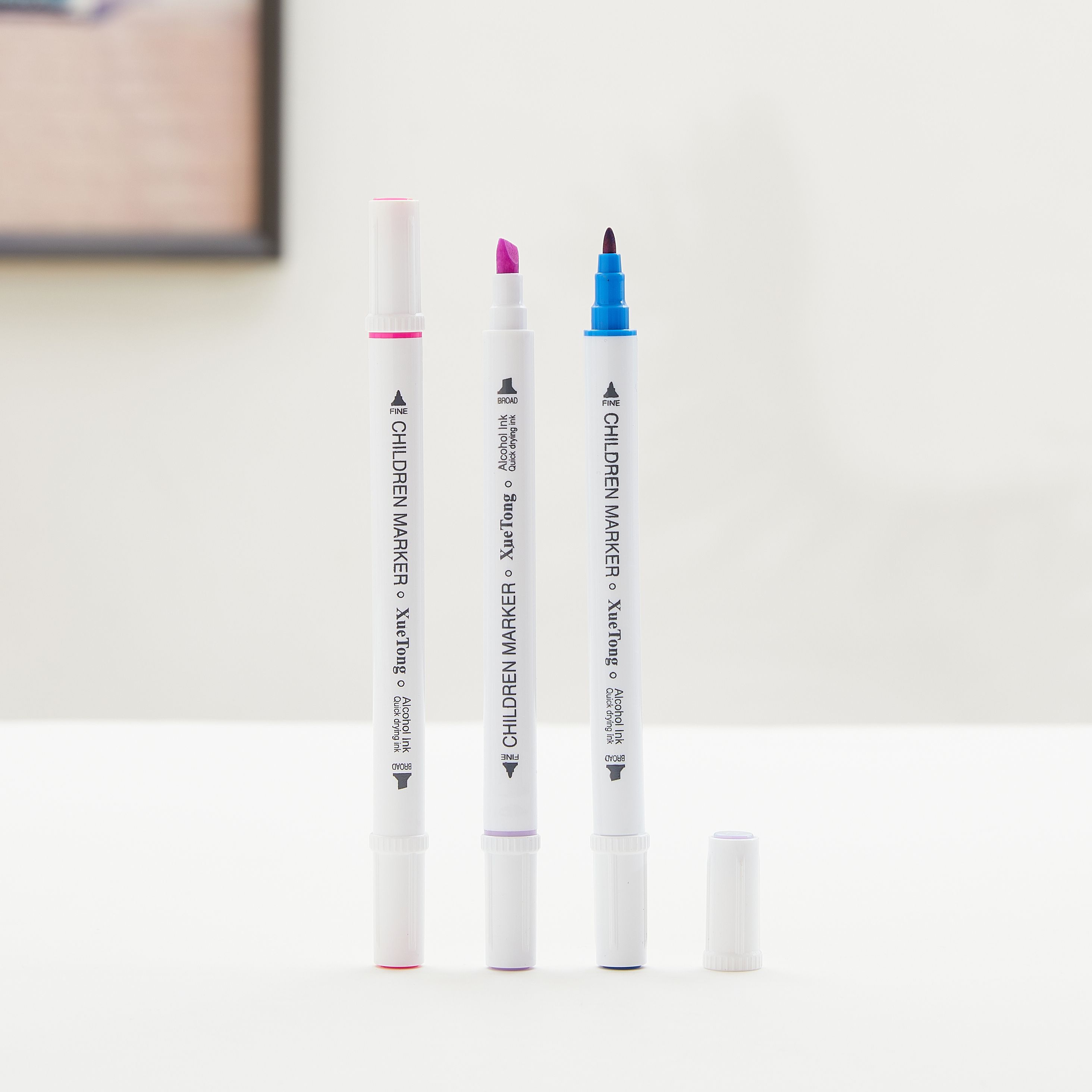 Factory Direct Sales To Students Double Head Round Pole Marker Bulk Pen Student Painting Wholesale