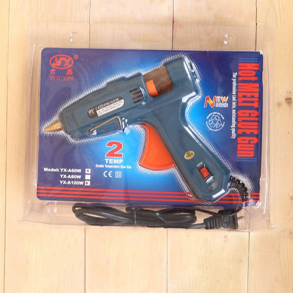 Dark green 60W/100W large hot melt glue gun with switch, high-temperature rapid melting, suitable for 11mm thick glue sticks, factory direct sales