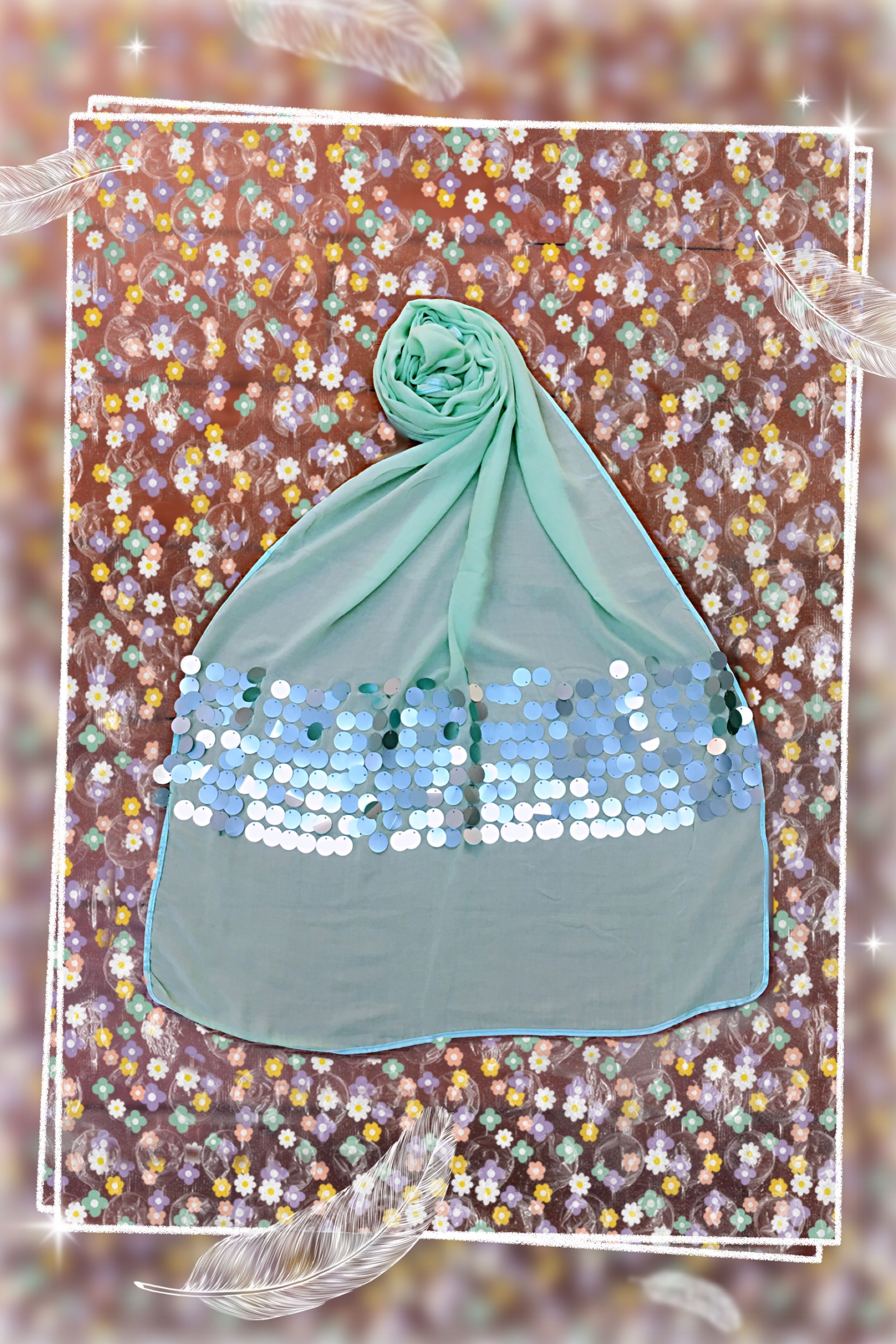 Big sequin scarf 13