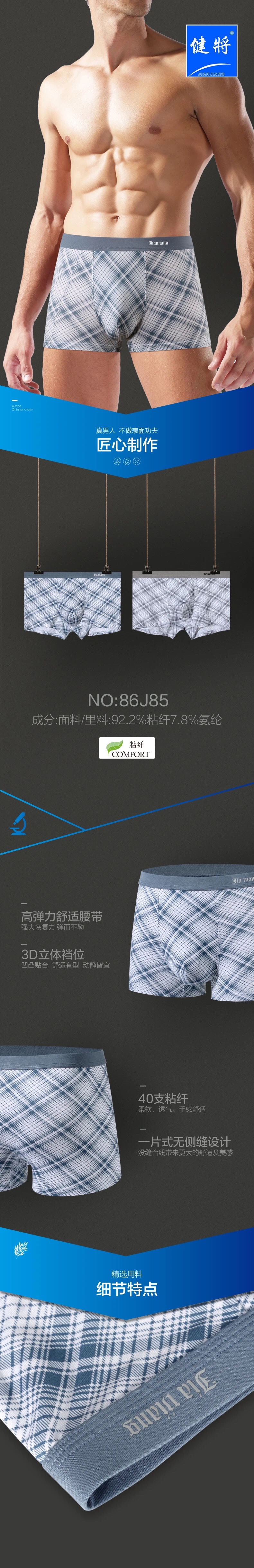 Jianjiang Men's Tapered Viscose Briefs 86J85