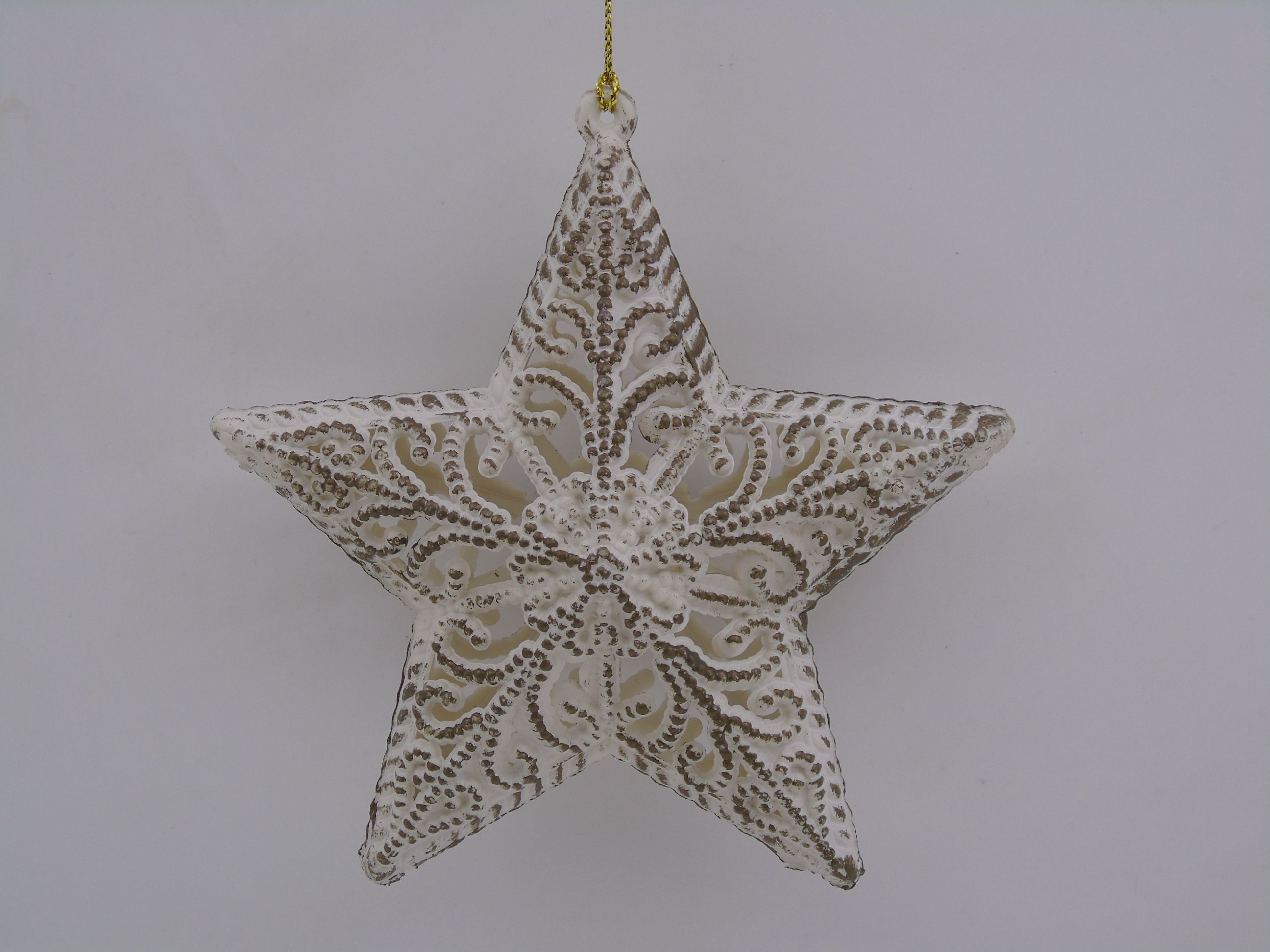 13CM single package Christmas paint to make old retro plastic three-dimensional five-star hanging pieces (the price is one piece without postage) thumbnail