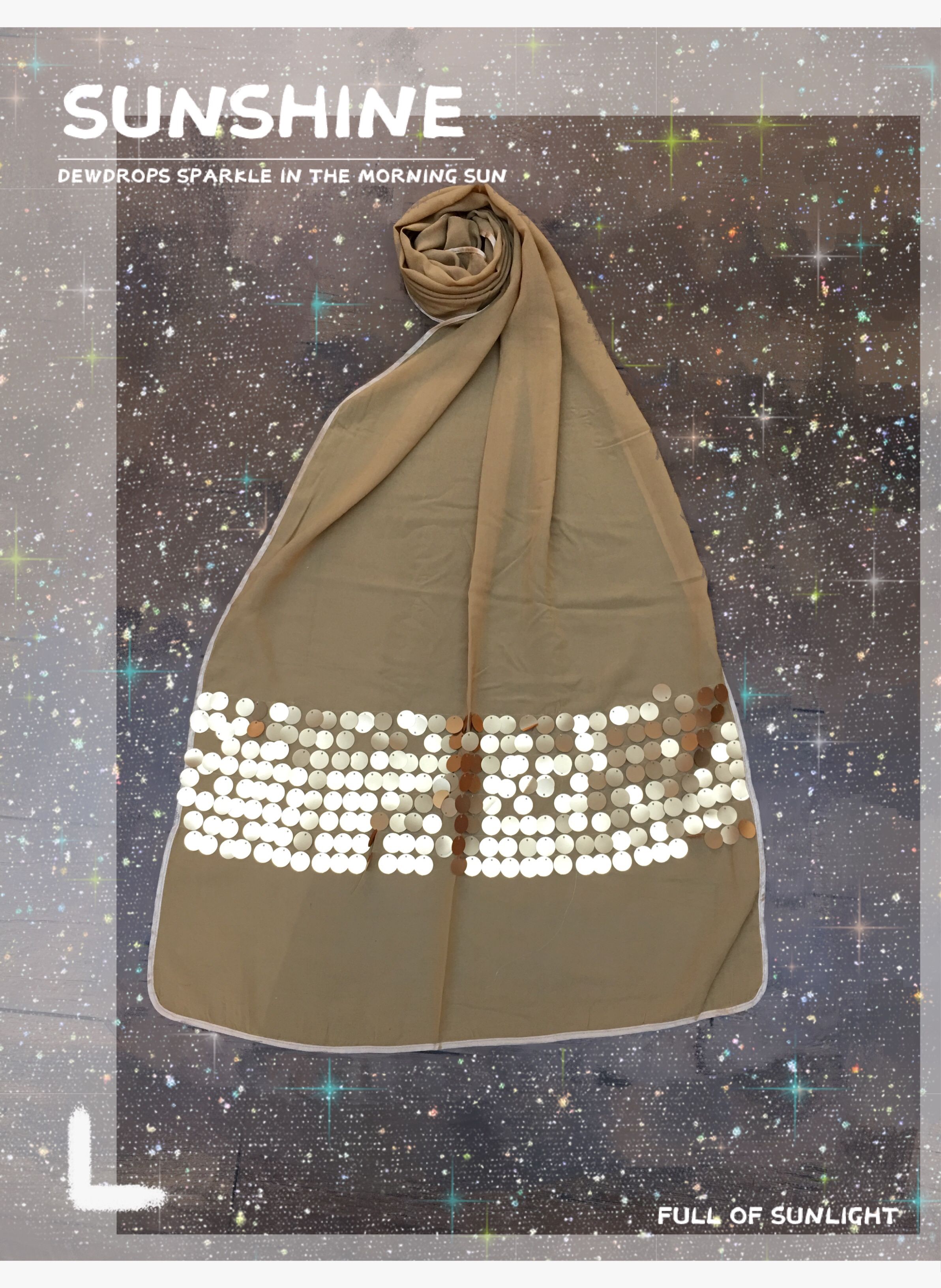 Big sequin scarf 5