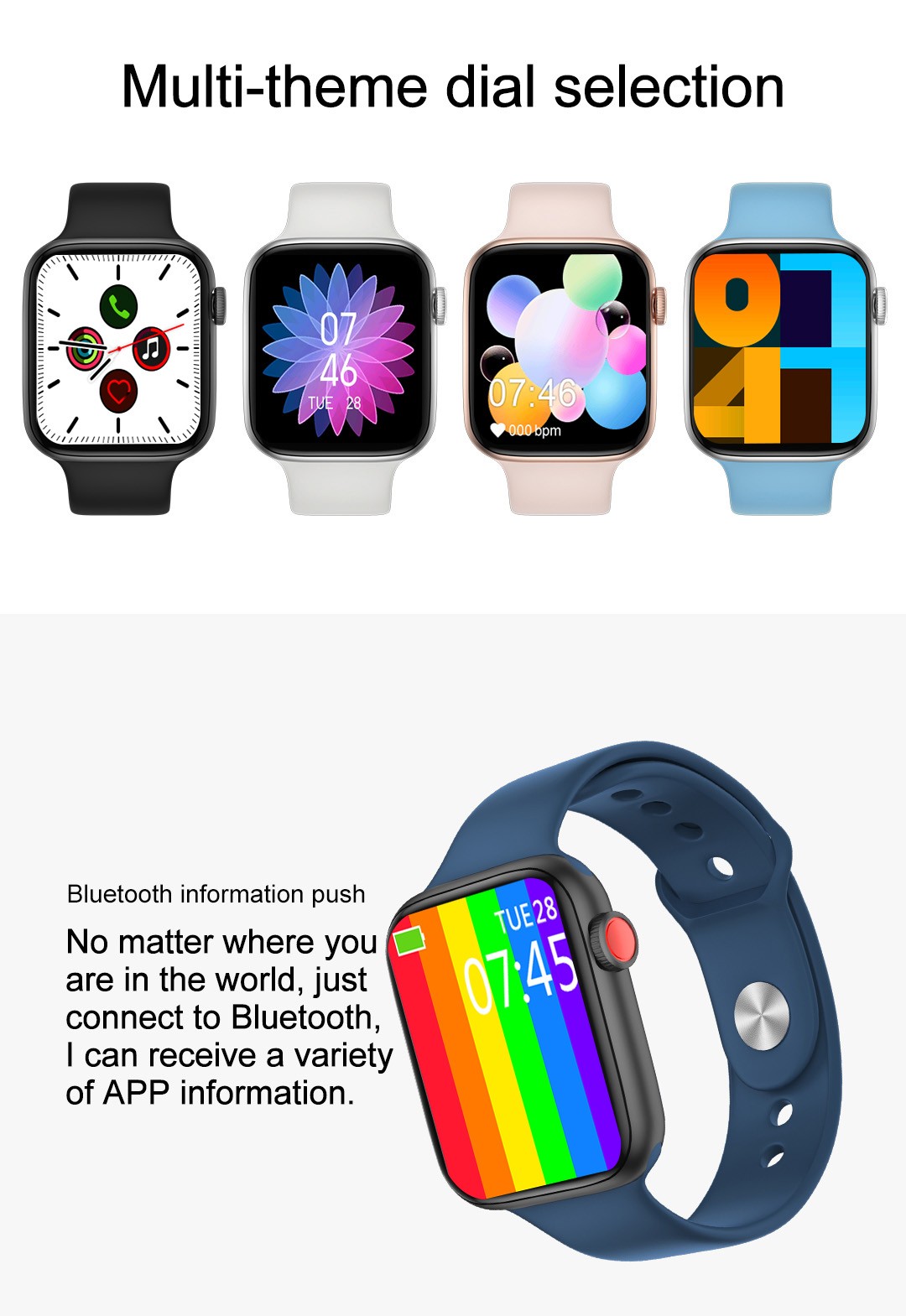 Temperature-measuring smartwatch, Bluetooth smartwatch FT80 detail image 2