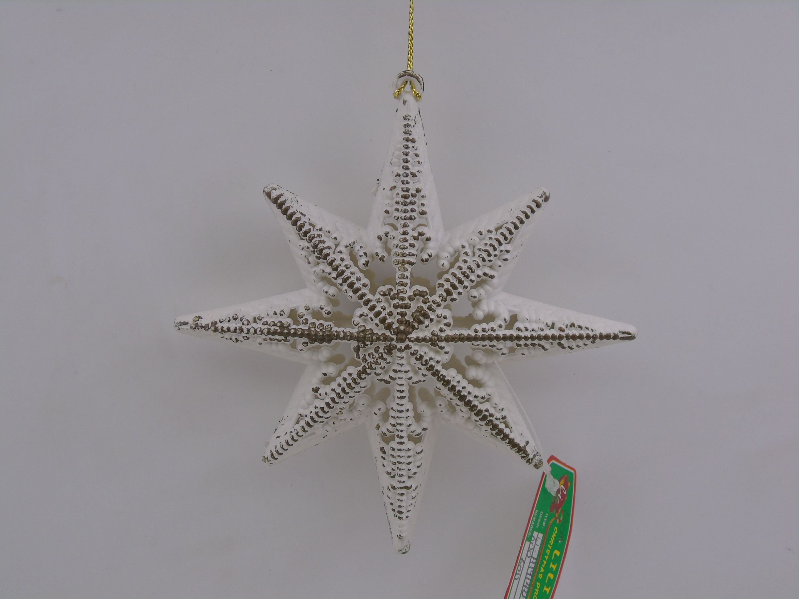 13CM single package Christmas paint to make old retro plastic three-dimensional eight-star hanging pieces (the price is one piece without postage) thumbnail