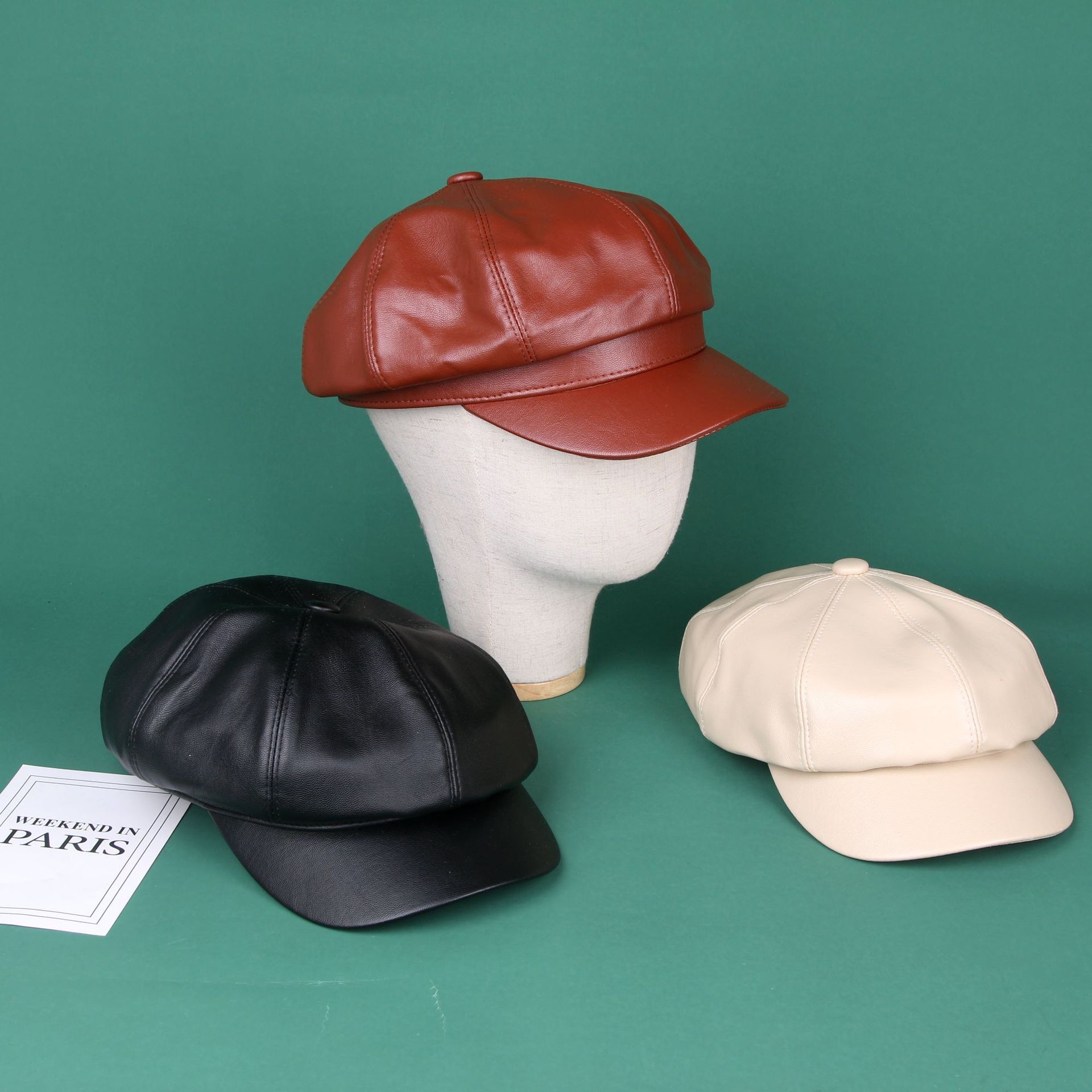 Japanese pure outing painter hat British retro navy beret south Korean network red with octagonal hat thumbnail
