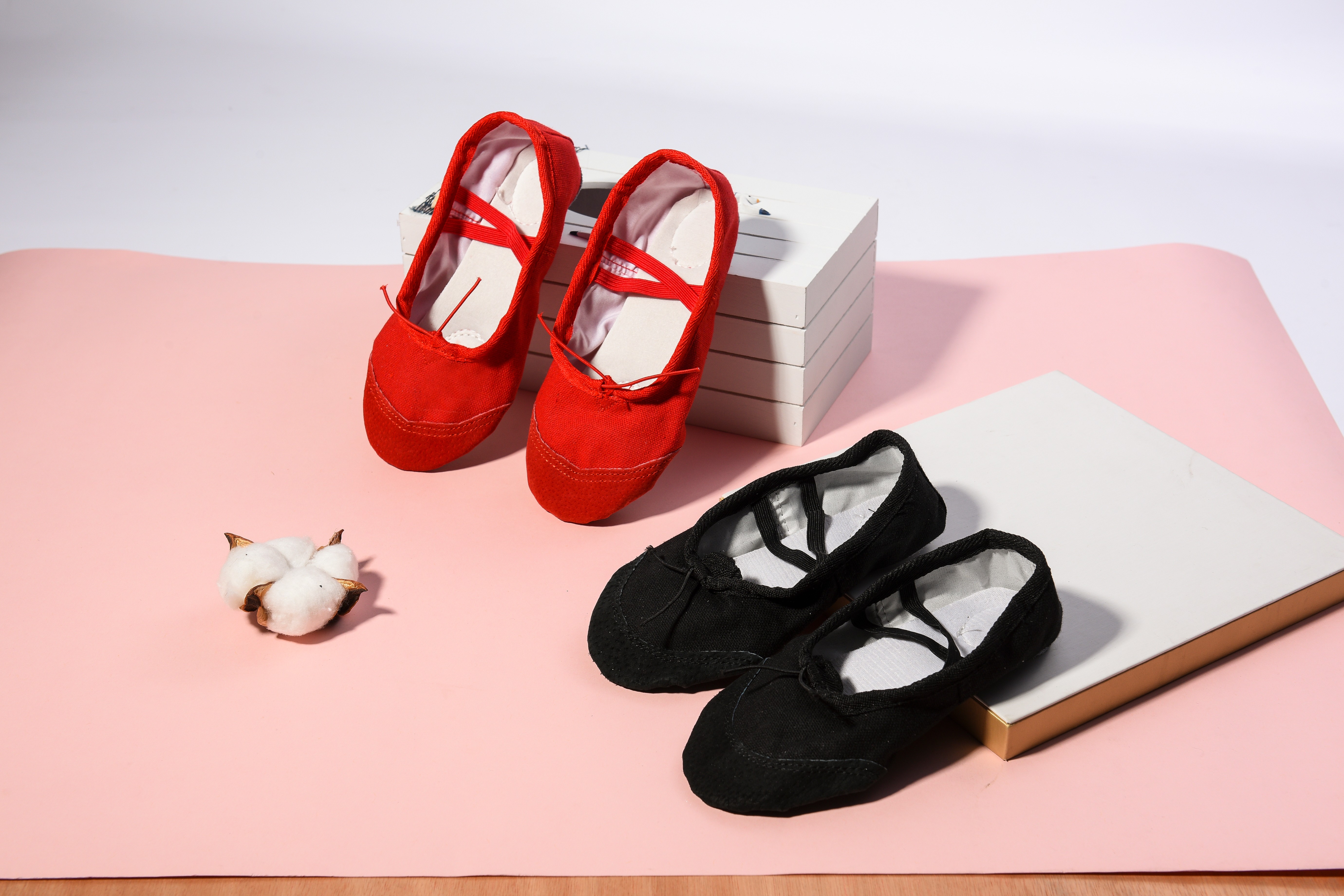 儿童帆布舞蹈鞋 猫爪鞋详情图1