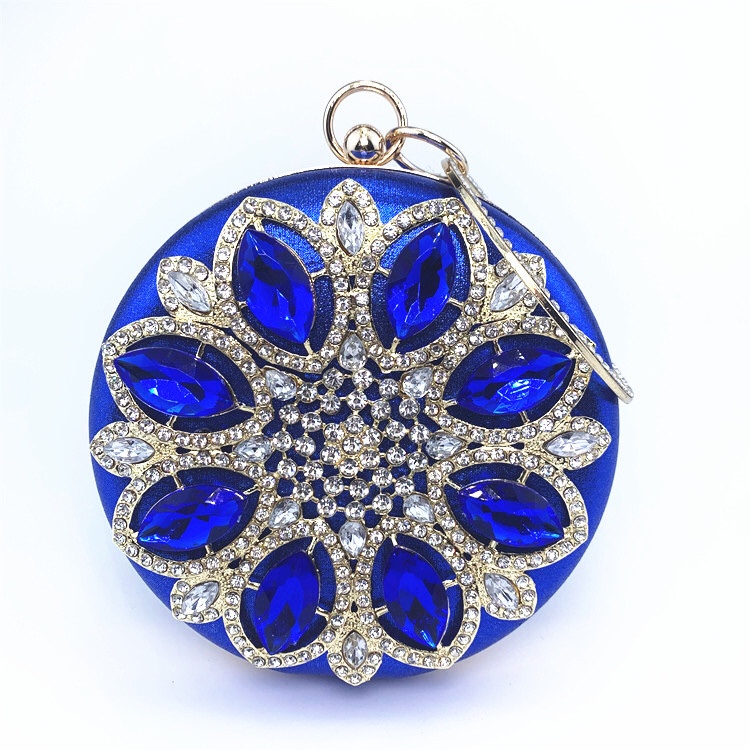 钻包新款手挽晚宴包镶钻礼服圆形时尚钻石女包详情图3