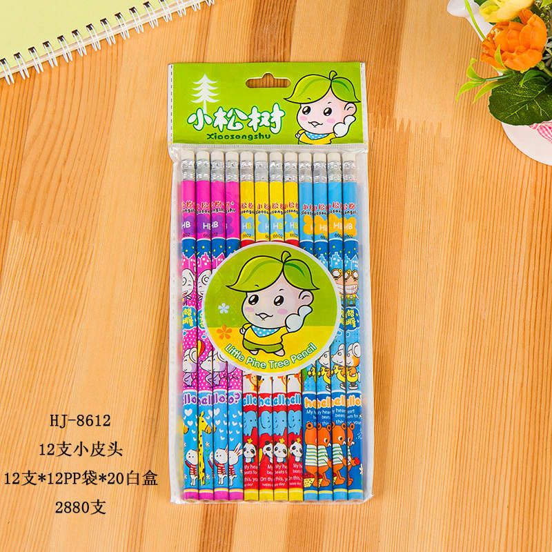 Yiwu buena carga oficina lápiz estudiante lápiz estudiante dibujos animados HJ8612 details Picture