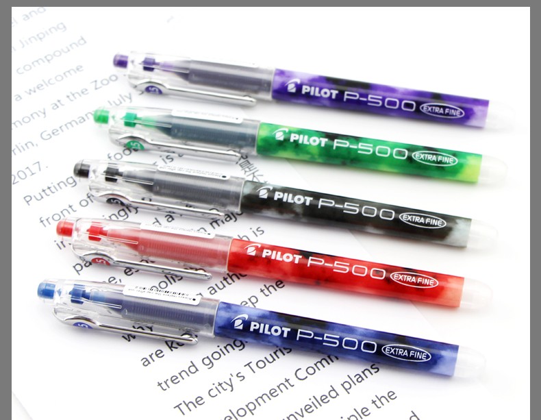 日本Pilot百乐中性笔BL-P50/P500针管考试水笔签字笔0.5mm黑色三支装详情9