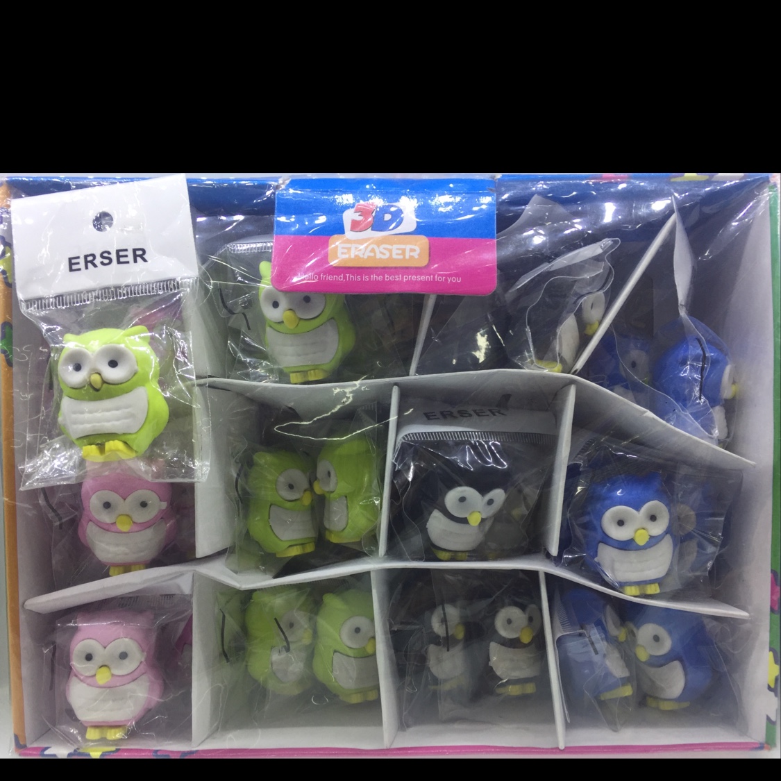 5163 Owl Eraser