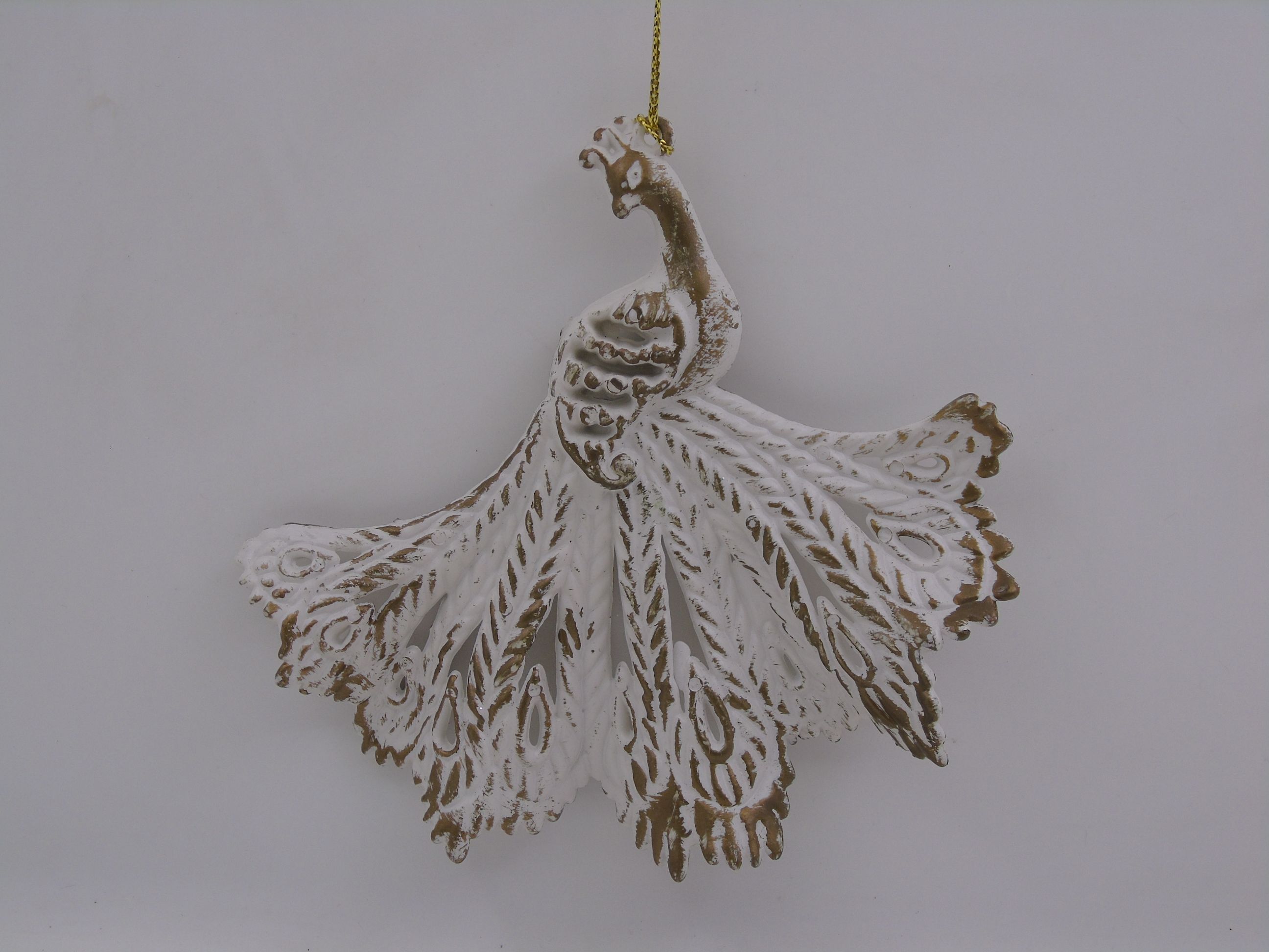 14x13CM single package painted Christmas to make old retro plastic peacock pendant (the price is one piece without postage) thumbnail