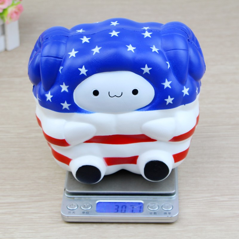 跨境专供新款squishy大绵羊PU慢回弹星空条纹绵羊解压玩具详情图6