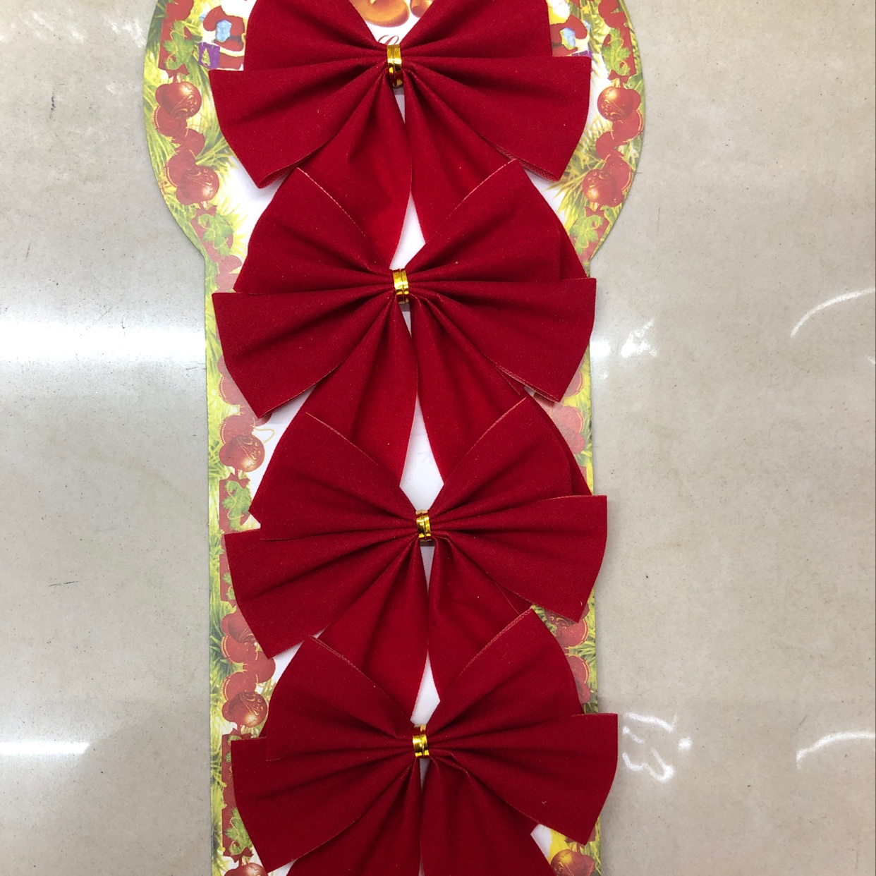 Christmas decorative pendants, bright red bows, large bows, colorful bows, decorative bows, Christmas decorative bows, new products, direct sales from the bow manufacturer, support customization, and color selection as required detail image 1