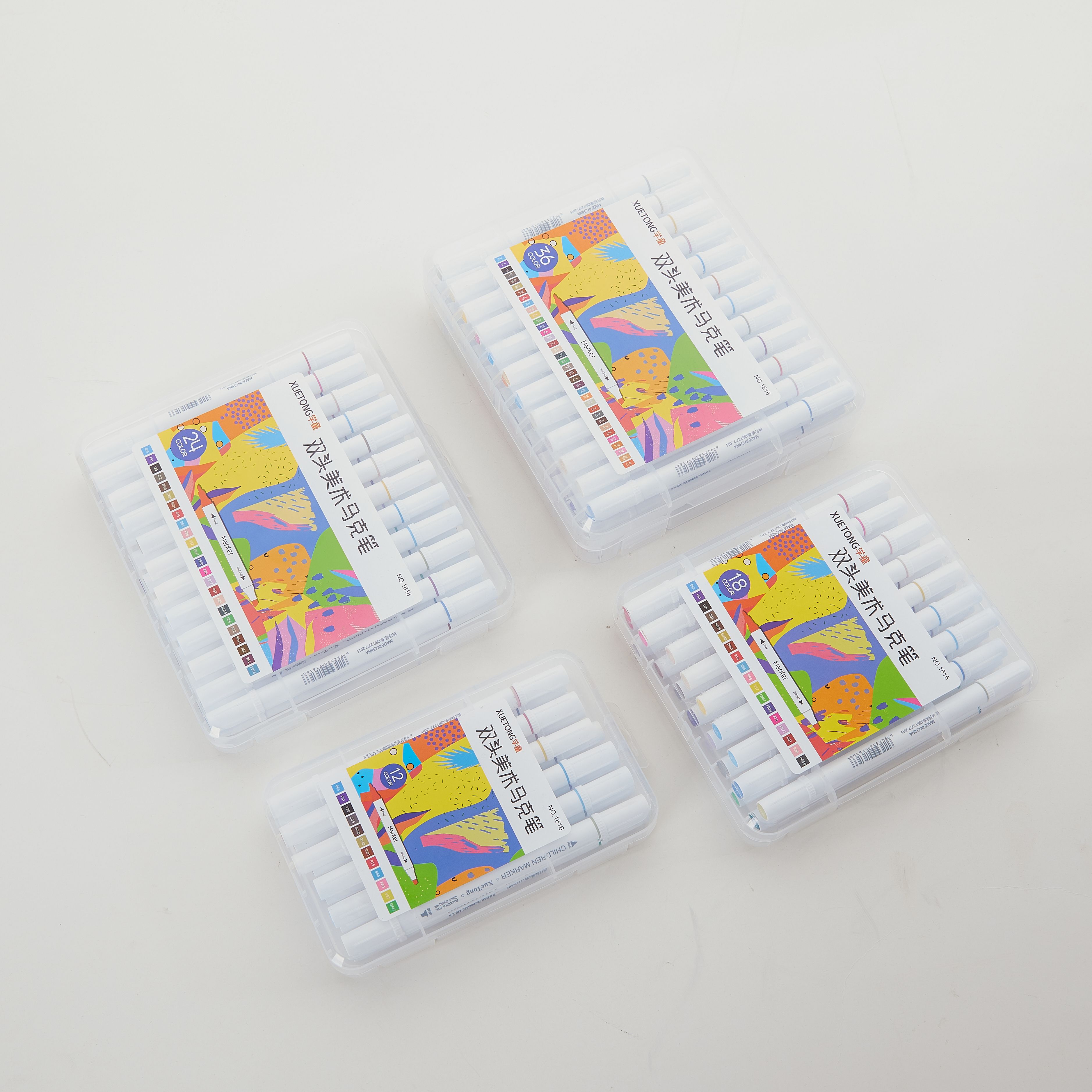 Manufacturer Processing Custom Double Head Oil Marker Set Student Painting 1616 Model
