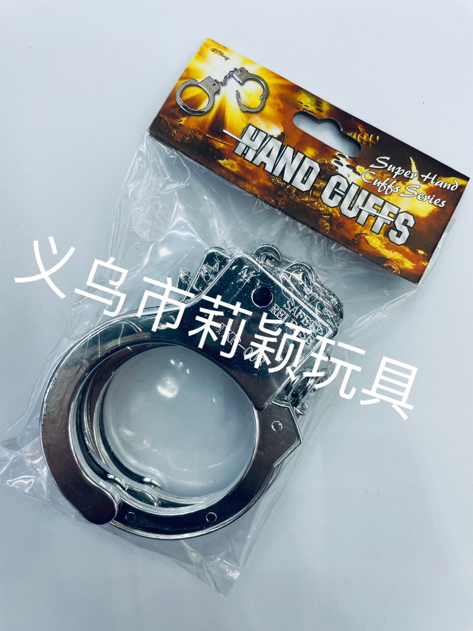 Lifting plastic handcuffs full figure