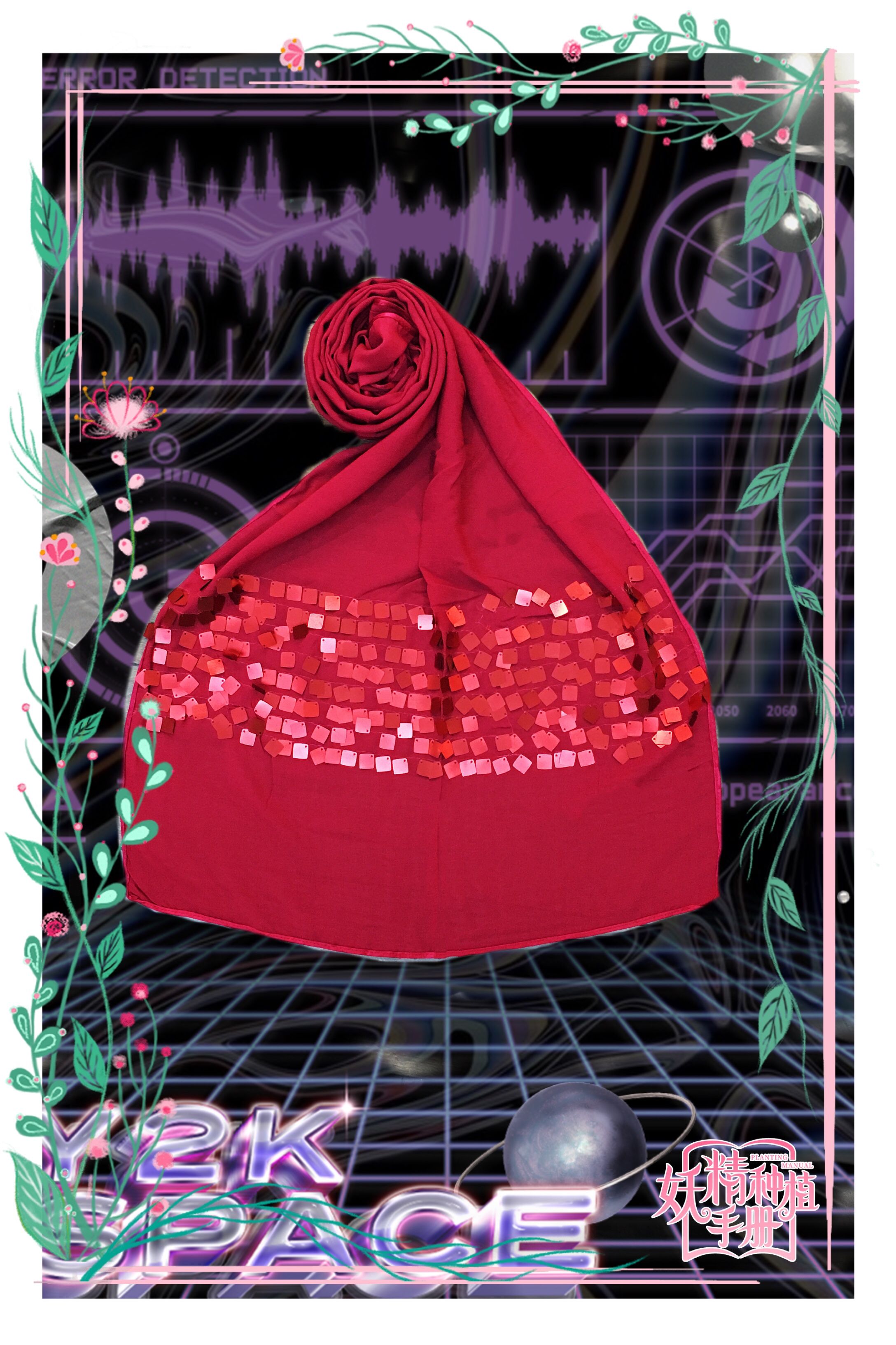 Big sequin scarf 15