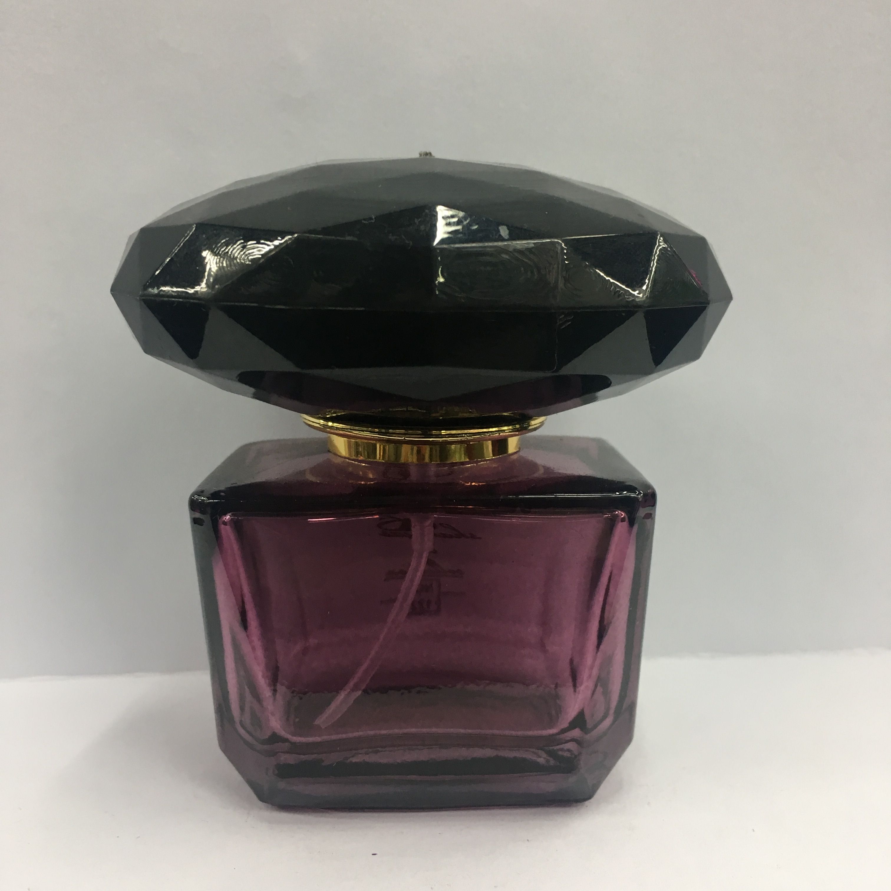 30ml新款玻璃香水瓶紫色典雅方形大头香水分装瓶图