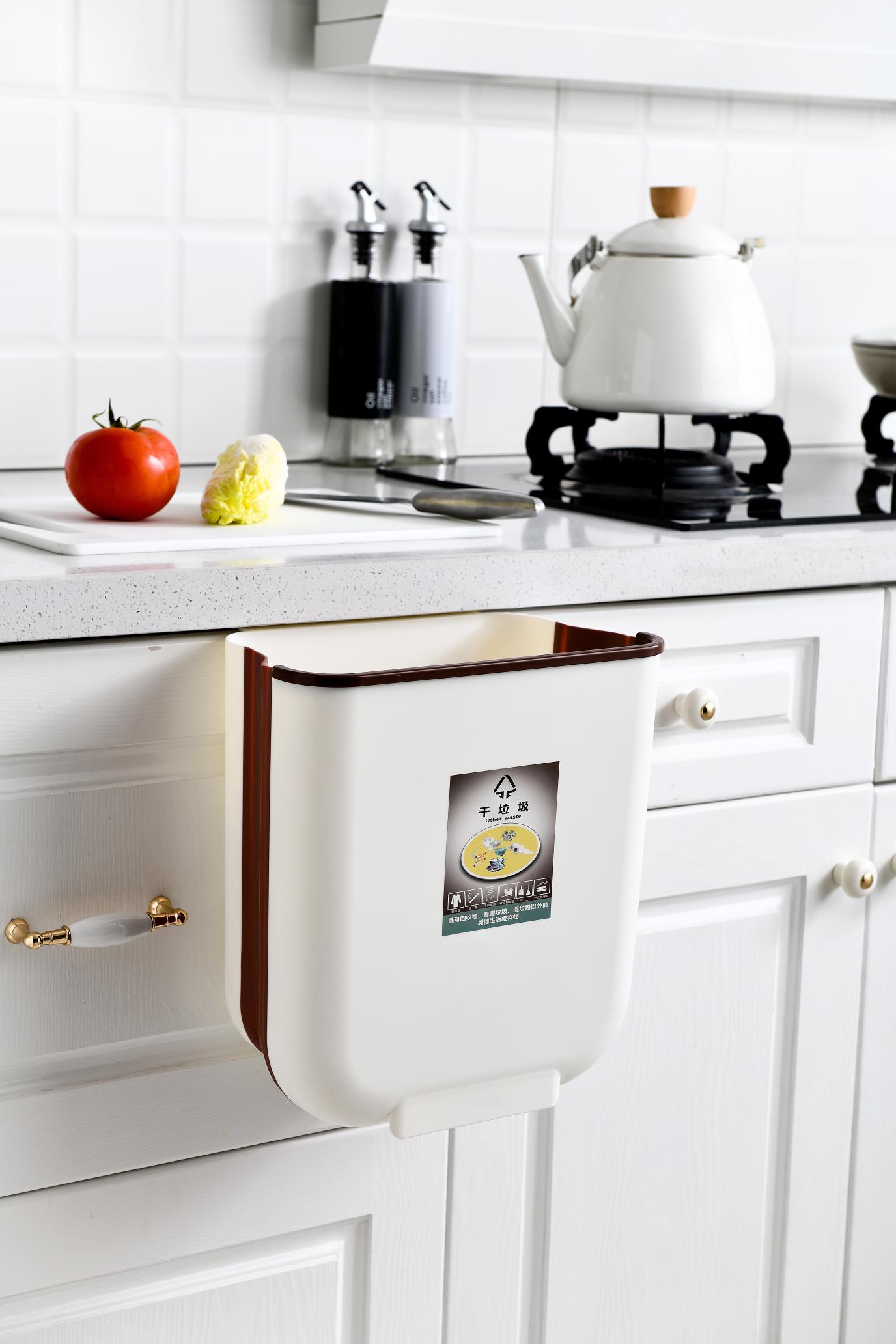 11升厨房壁挂折叠垃圾桶