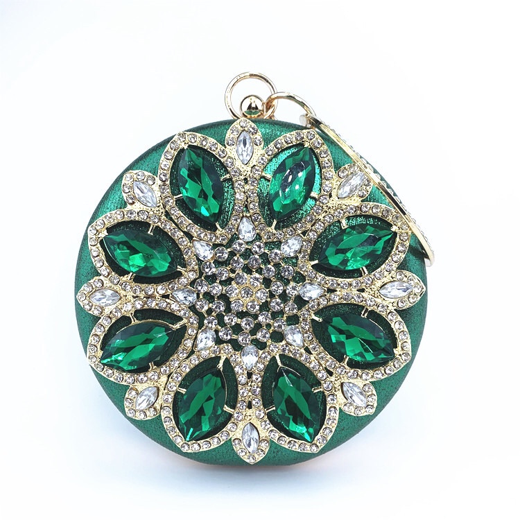 钻包新款手挽晚宴包镶钻礼服圆形时尚钻石女包详情图2