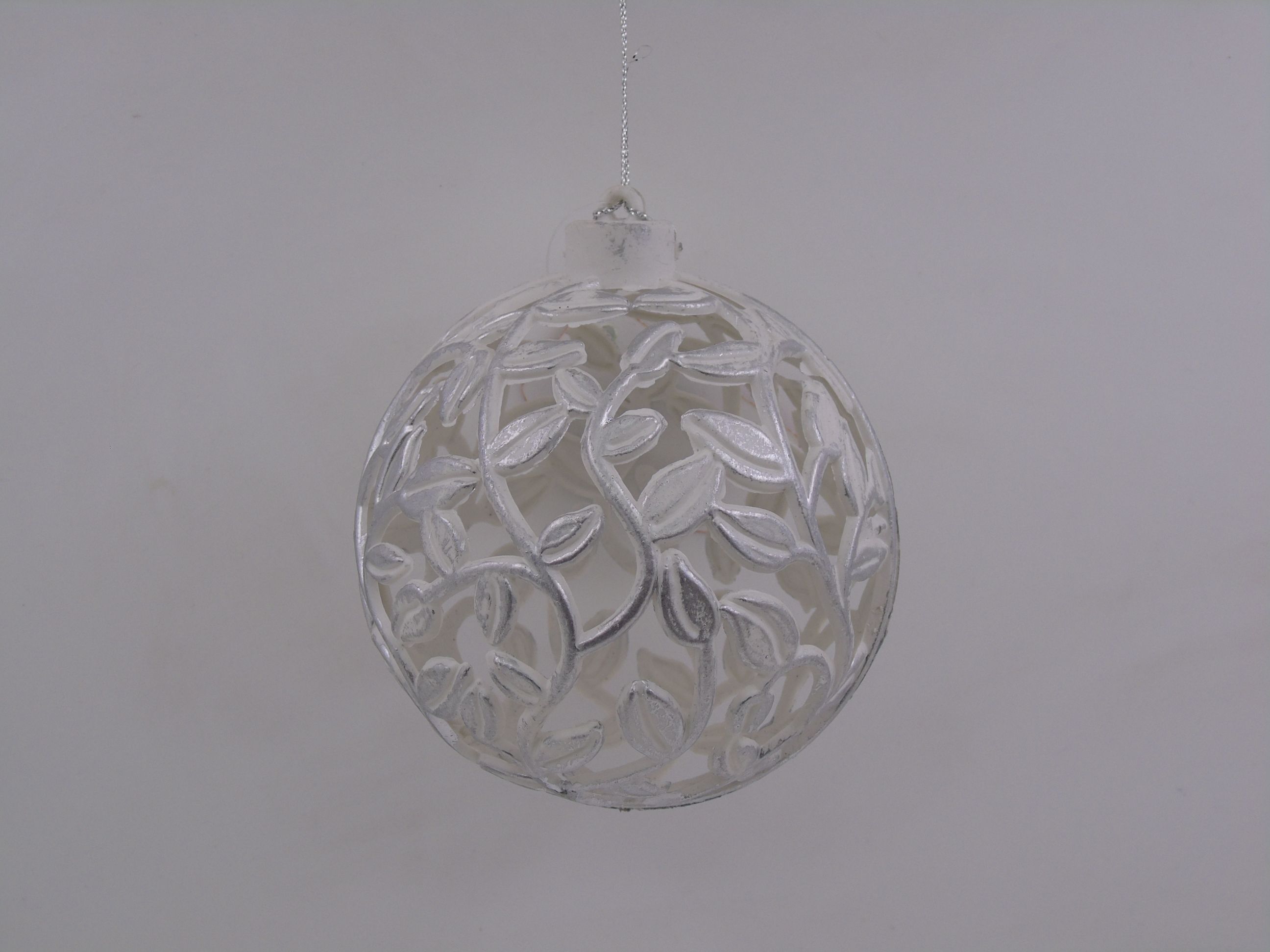 10CM single package Christmas paint to make old vintage plastic three-dimensional hollow-out ball hangers (the price is 1 piece without postage) thumbnail